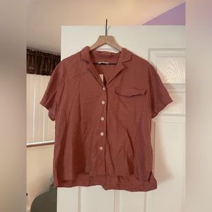 Madewell Line -Blend Camp Shirt - Vintage Quartz - size small